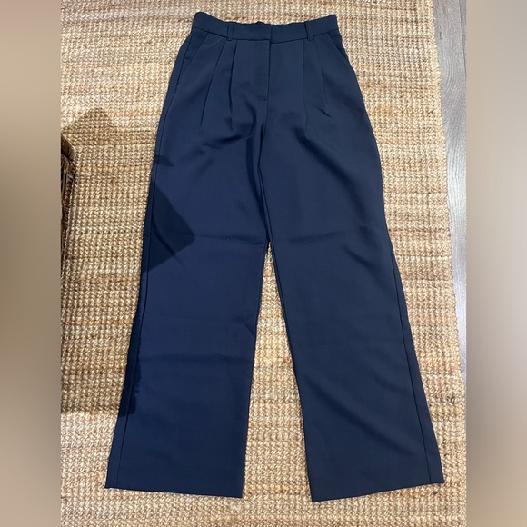 Navy Abercrombie A&F Sloane Tailored Pant - Picture 3 of 6